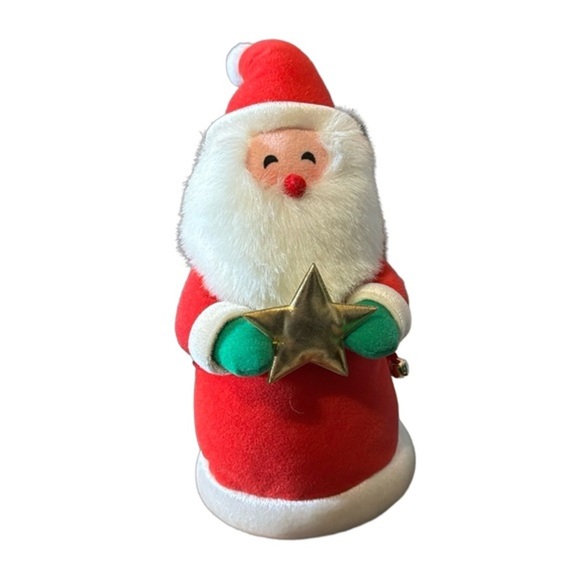 Charming 1990s‎ Plush Santa Claus Tree Topper – Perfect Holiday Nostalgia! - Picture 1 of 6